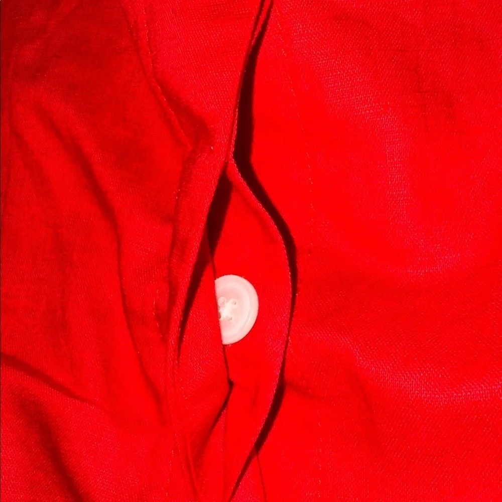 Banana Republic Sleeveless Button Front Jumpsuit Ultra Red